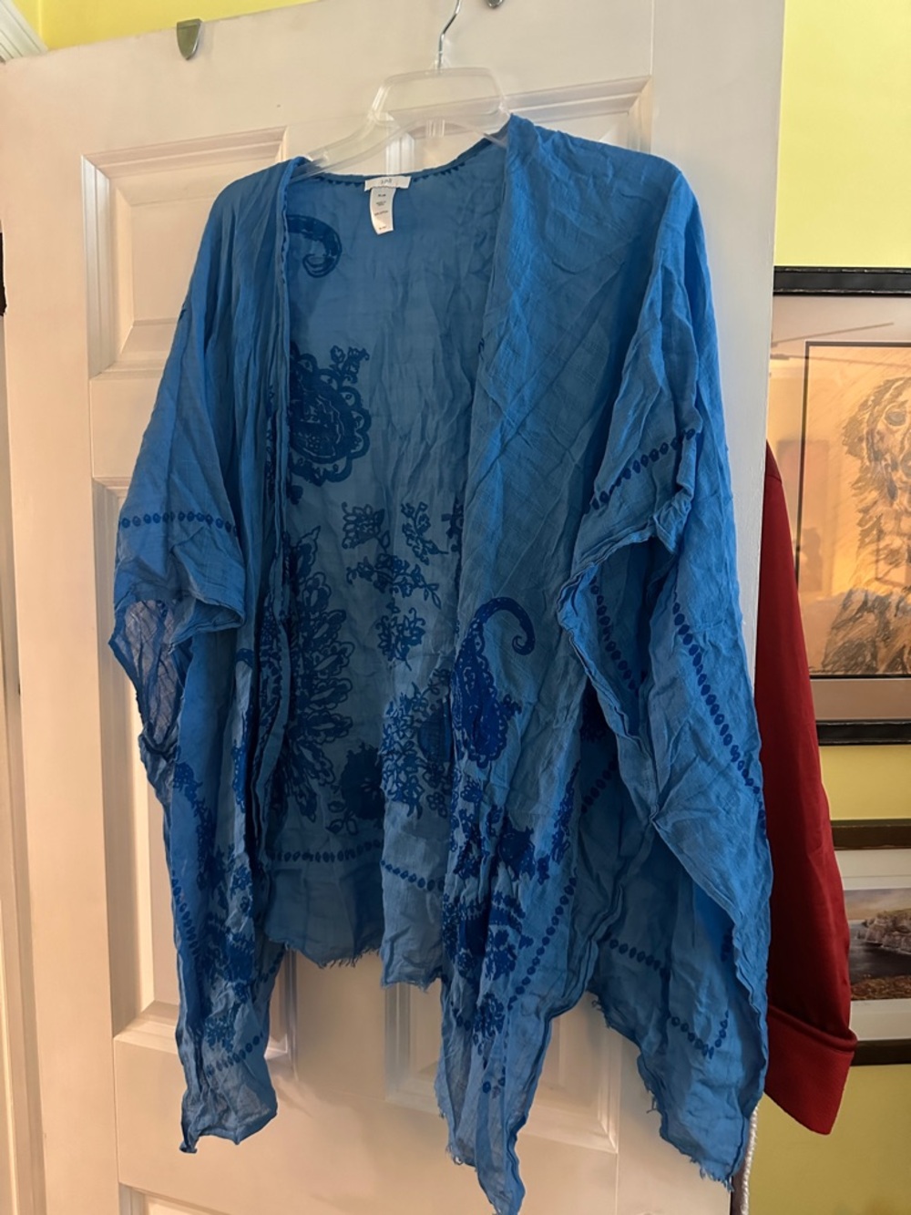 J. Jill Light Blue Cotton Sheer Top